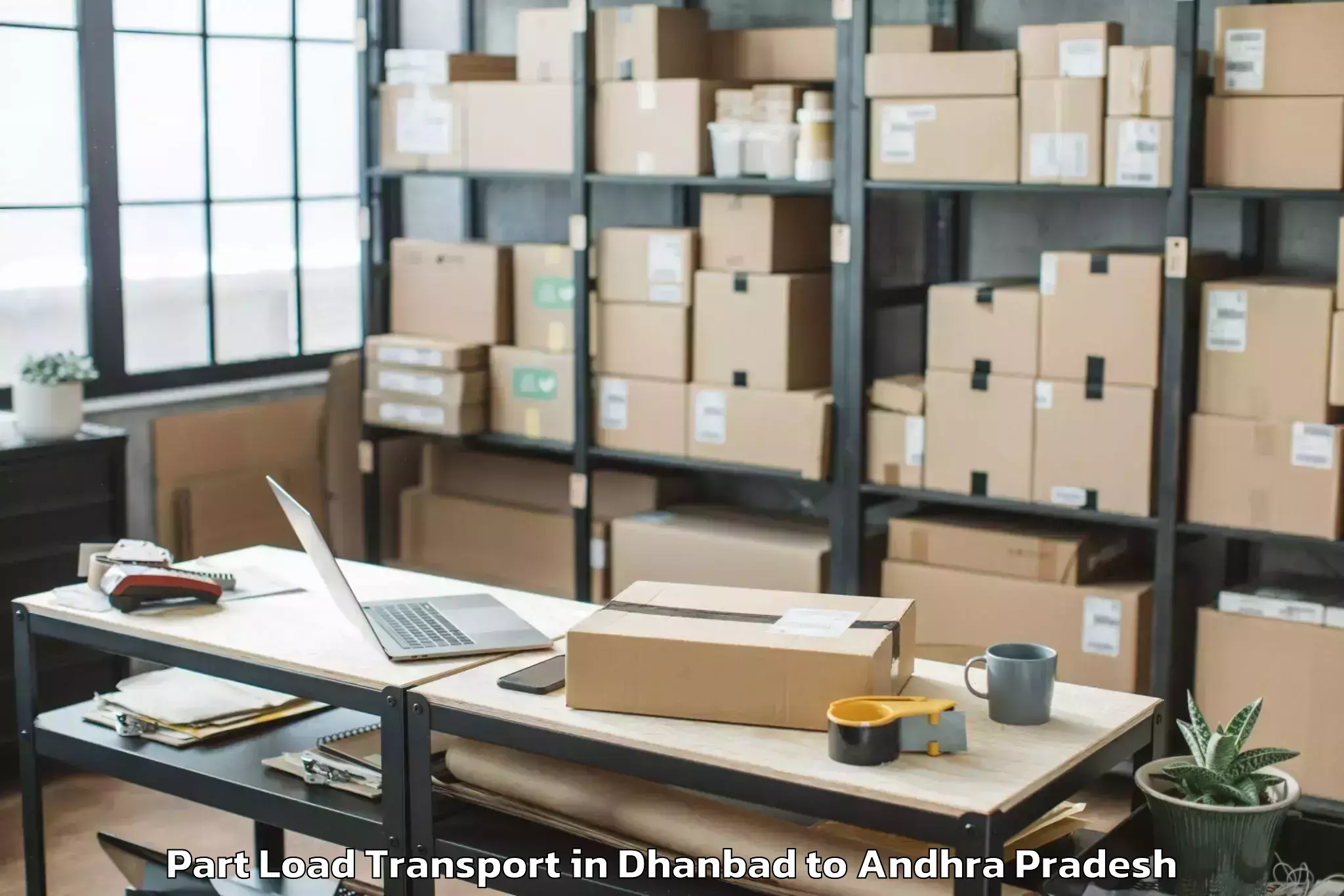 Top Dhanbad to Peddapappuru Part Load Transport Available